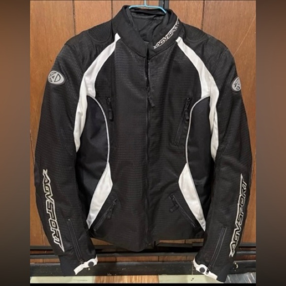 Black and White Motorcycle Jacket